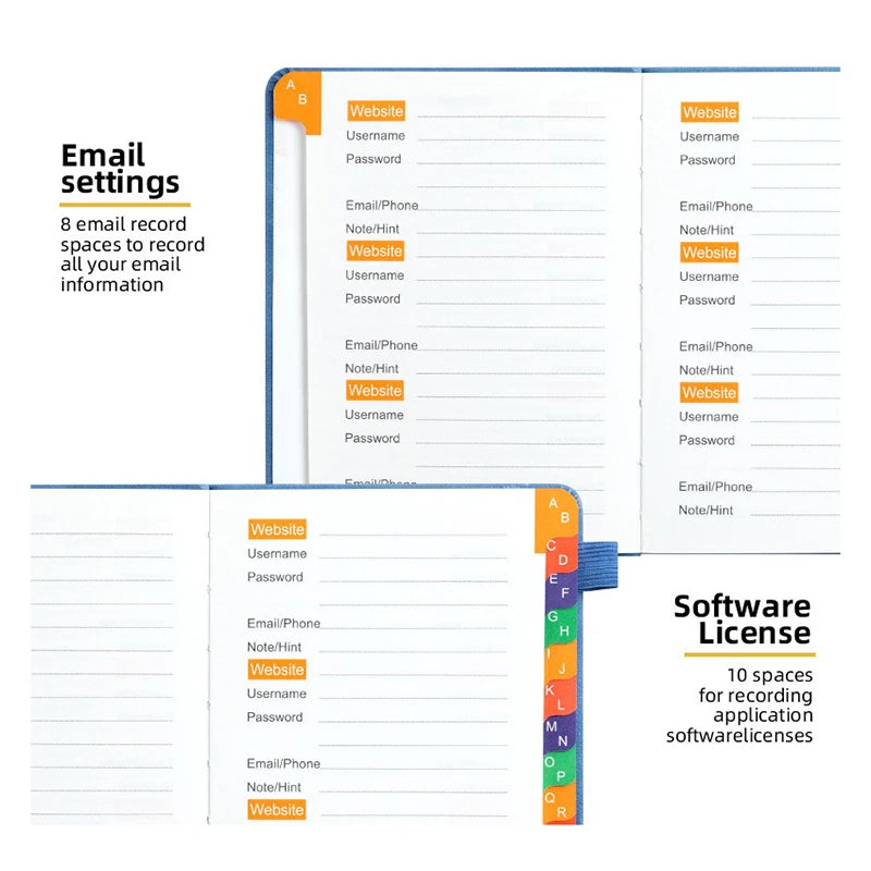 Password Keeper Book with Alphabetical Tabs