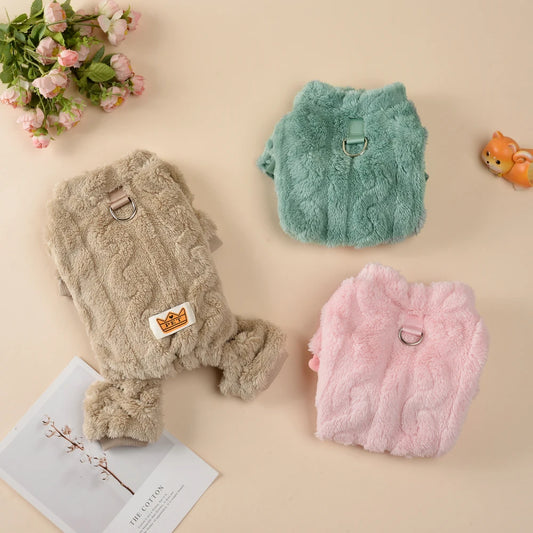 Soft Fleece Dog Jumpsuit