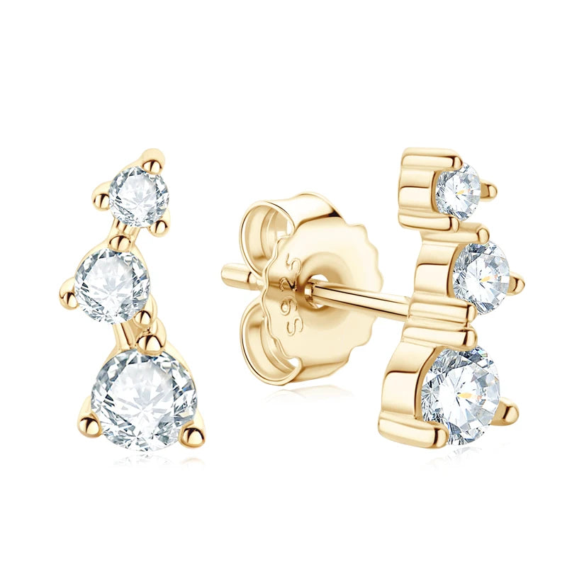 925 Sterling Silver Moissanite Big Dipper Earrings