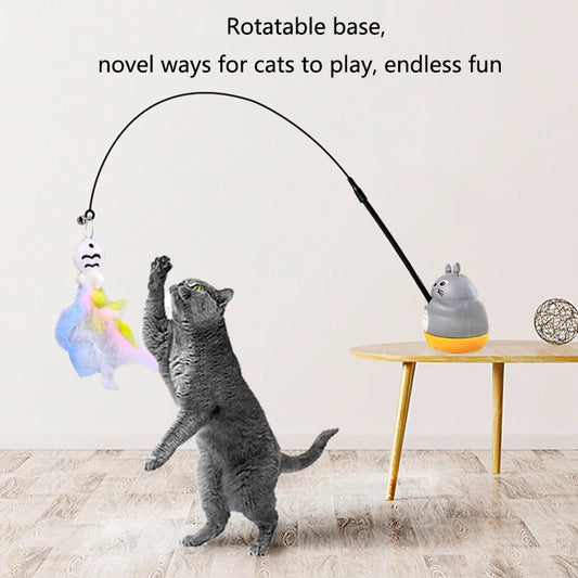 Interactive Feather Cat Wand Toy