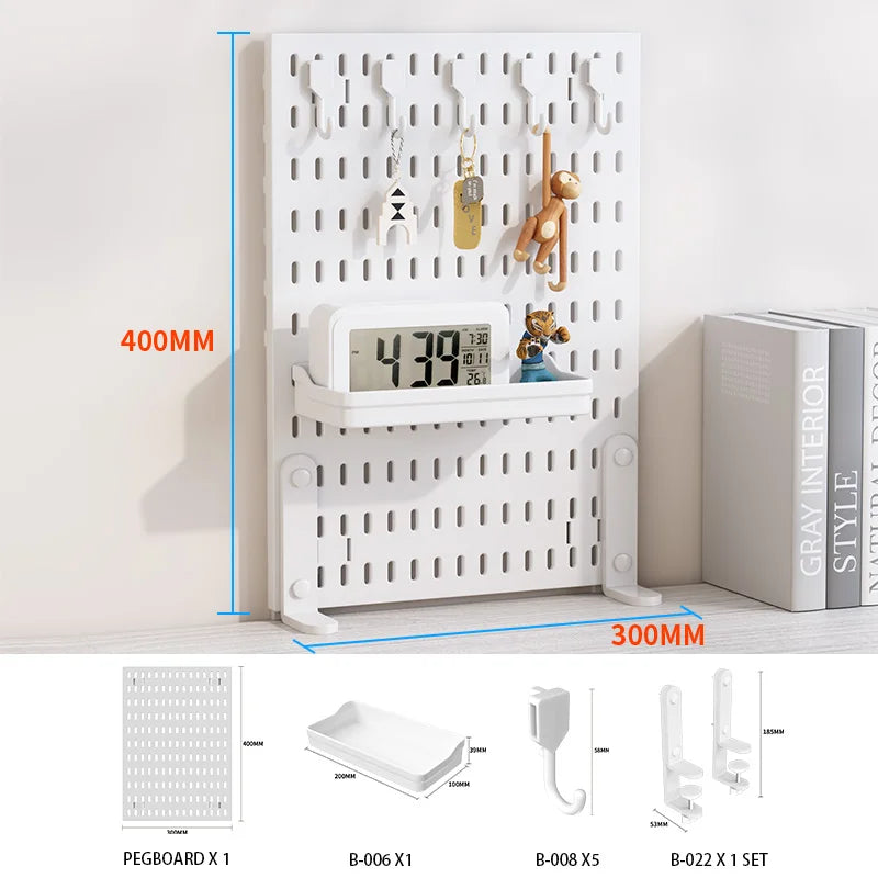 Adjustable Desktop Pegboard Organizer