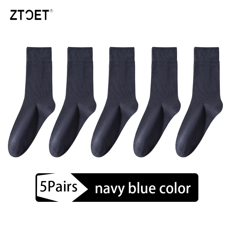 Men’s Cotton Business Casual Socks 5 Pairs