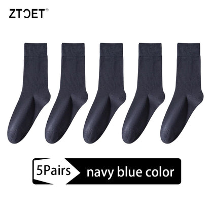 Men’s Cotton Business Casual Socks 5 Pairs