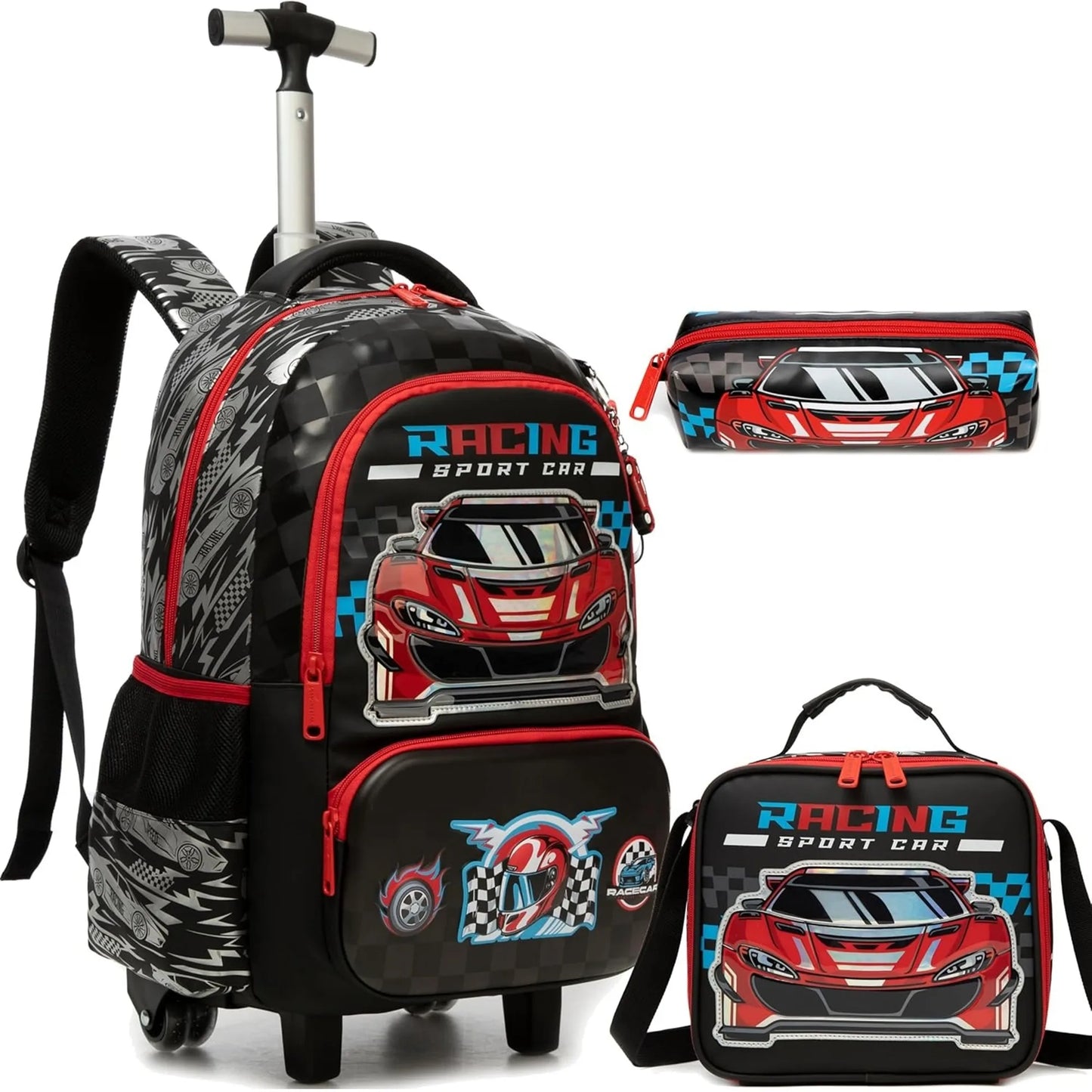 Kids Rolling School Backpack Set