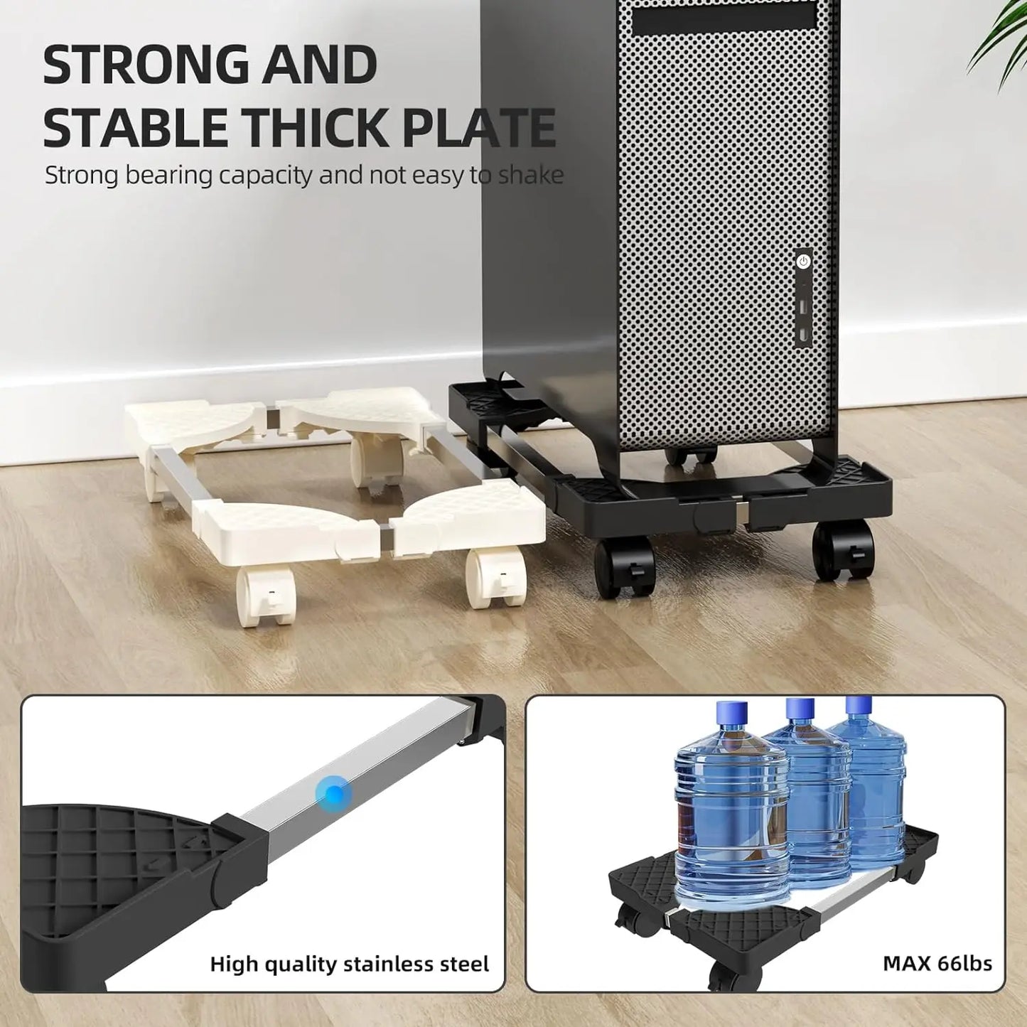Adjustable Mobile PC Tower Stand