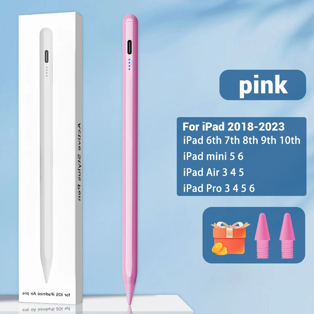 Rechargeable iPad Stylus with Palm Rejection & Magnetic Attachment