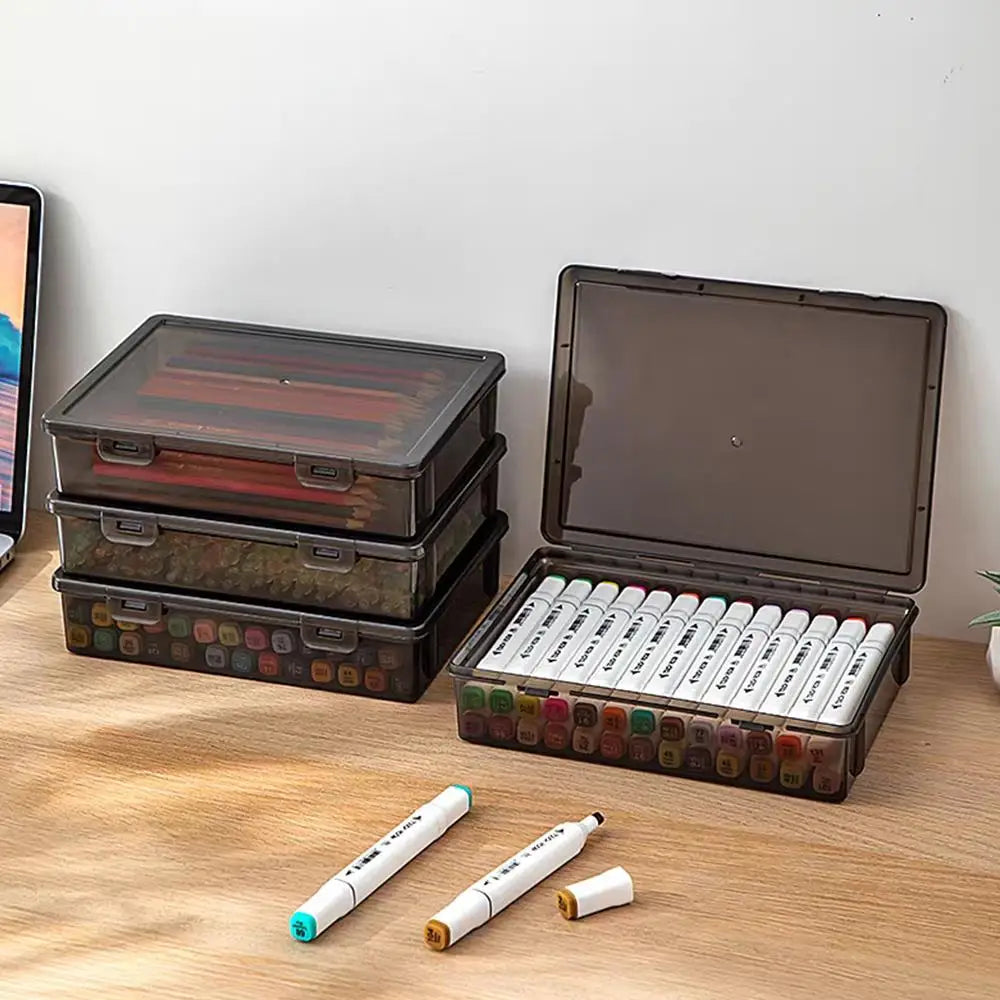 A4 Transparent Document Storage Box with Buckle