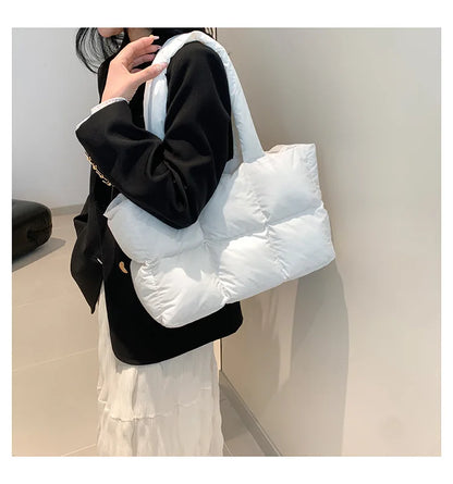 Quilted Large Capacity Tote Shoulder Bag
