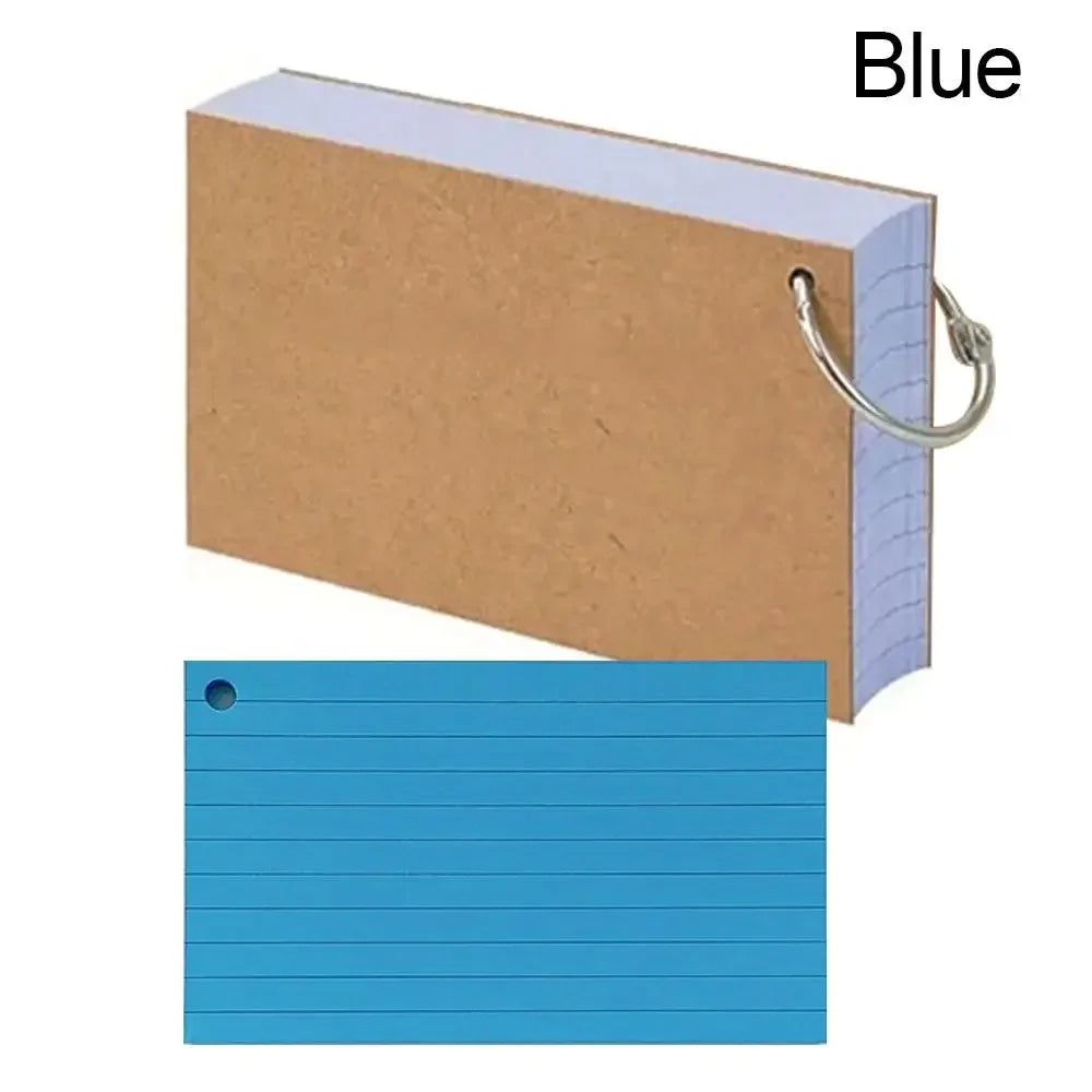 Loose-Leaf Binder Flash Cards Memo Book – 3 × 50 Sheets