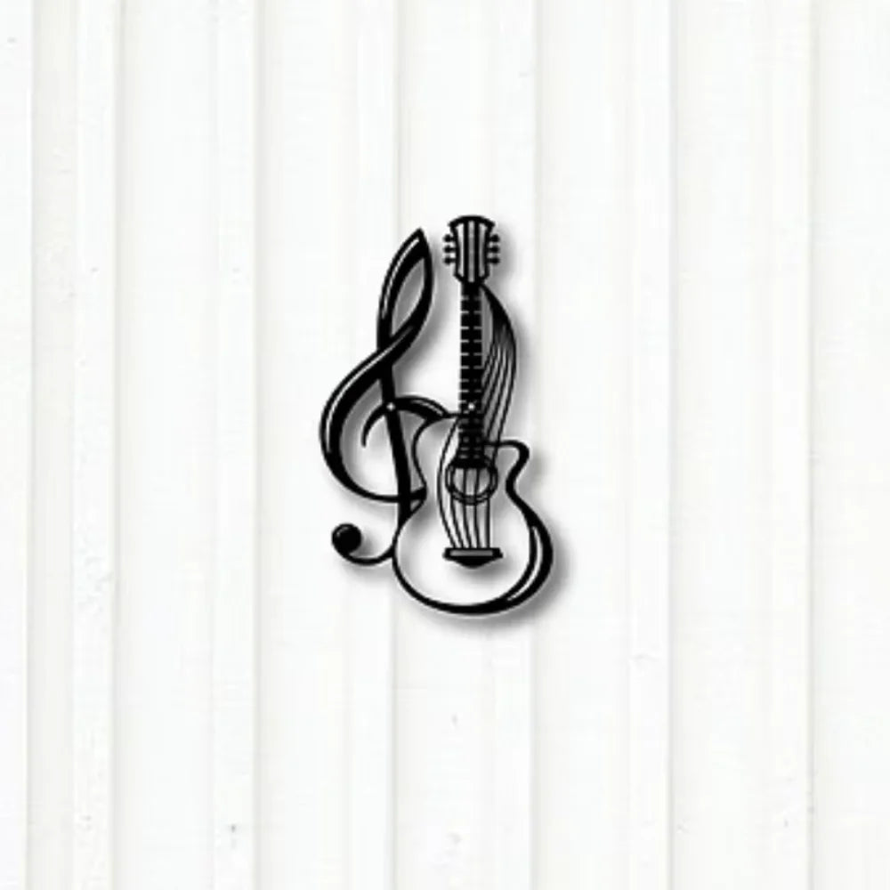 Musical Note & Violin Metal Wall Art