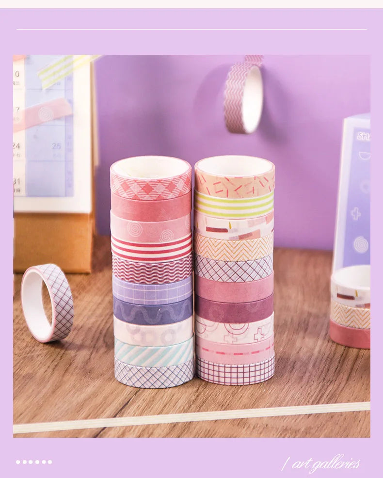 Decorative Masking Tape Rolls for Journaling, Crafts & Gift Wrapping