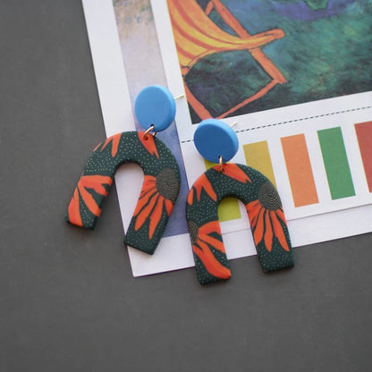 Art Floral Pattern Earrings