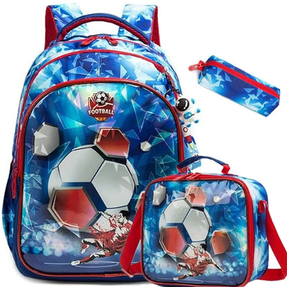Girls 3-Piece School Backpack Set with Lunch Bag & Pencil Case