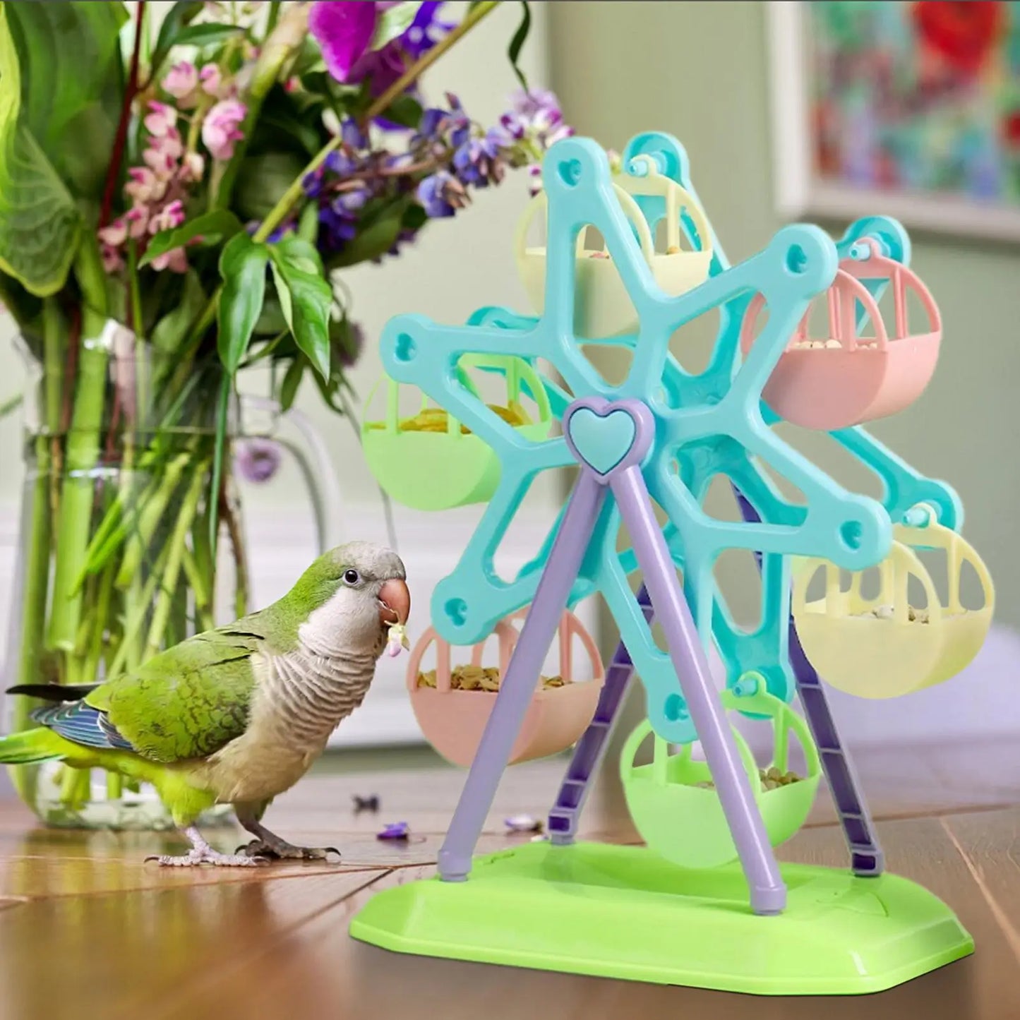Interactive Bird Ferris Wheel Feeder Toy