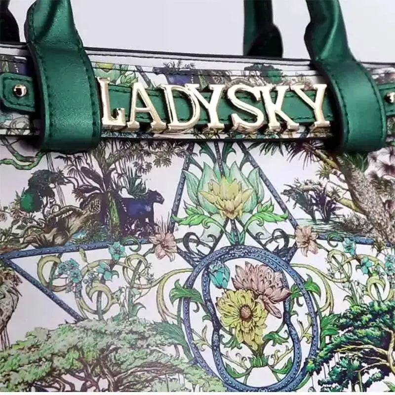 Jungle Print Large Capacity Crossbody Handbag
