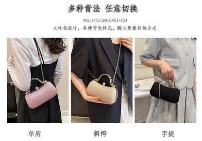 Crystal Studded Barrel Evening Bag