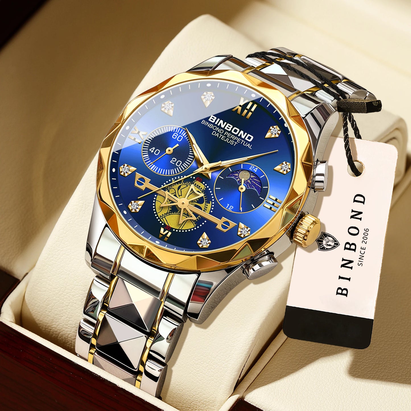 Men's Quartz Chronograph Stainless Steel Watch
