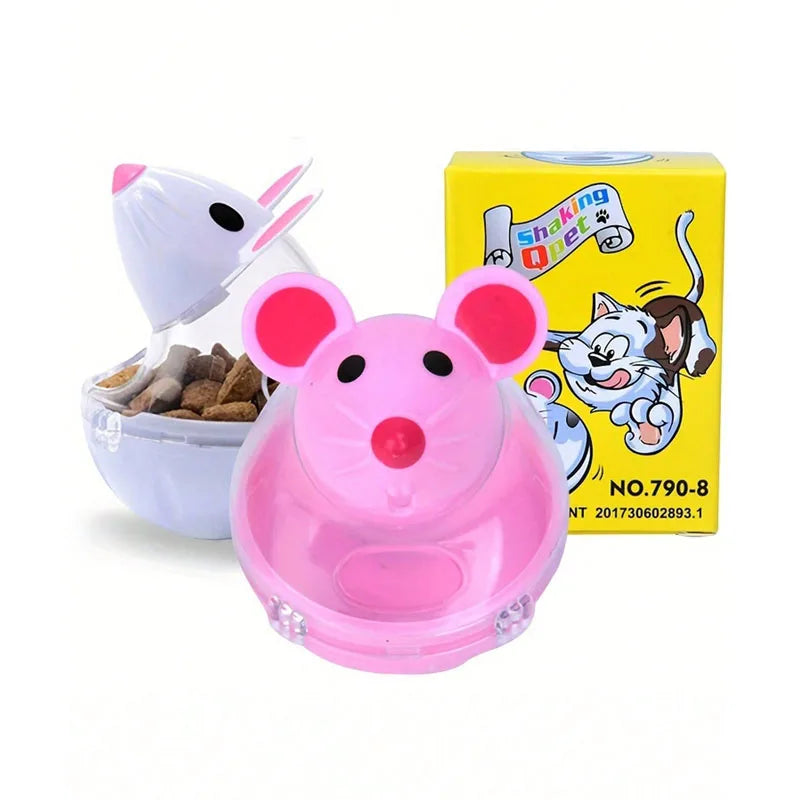 Rolling Mouse Treat Dispenser Toy for Cats & Dogs