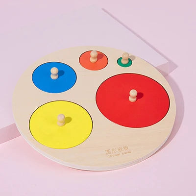 Wooden Montessori Geometric Shape Peg Puzzle