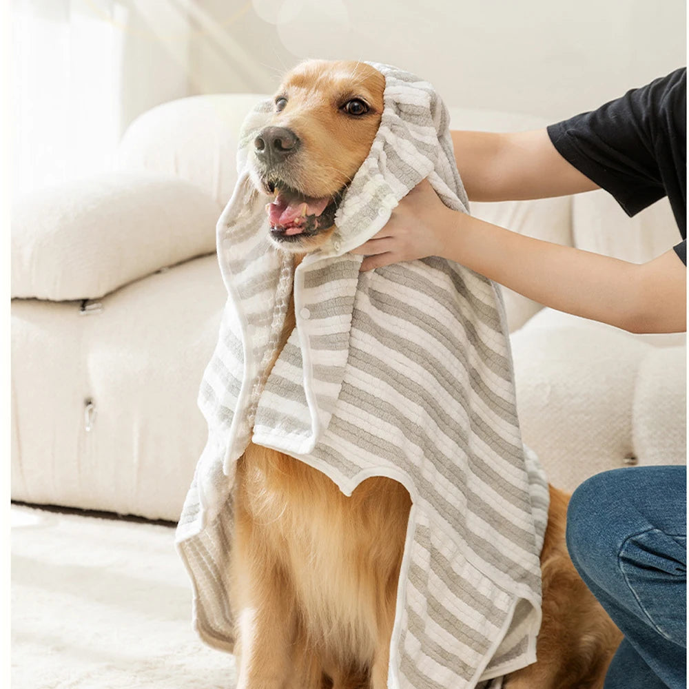 Soft Absorbent Pet Bath Towel Robe