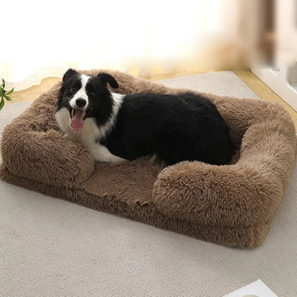 Orthopedic Plush Bolster Dog Bed