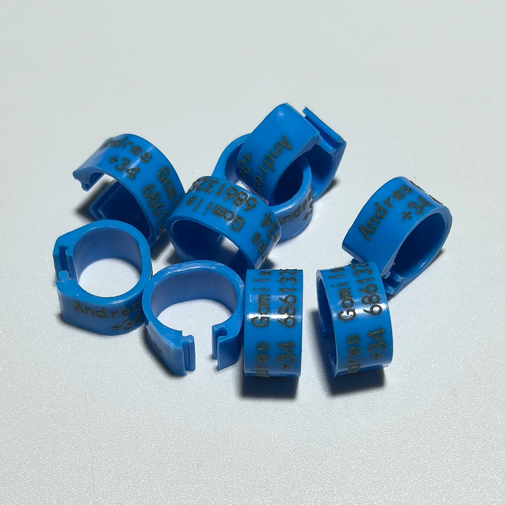 Professional 8mm Laser Engravable Pigeon Leg Rings