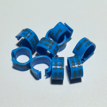 Professional 8mm Laser Engravable Pigeon Leg Rings