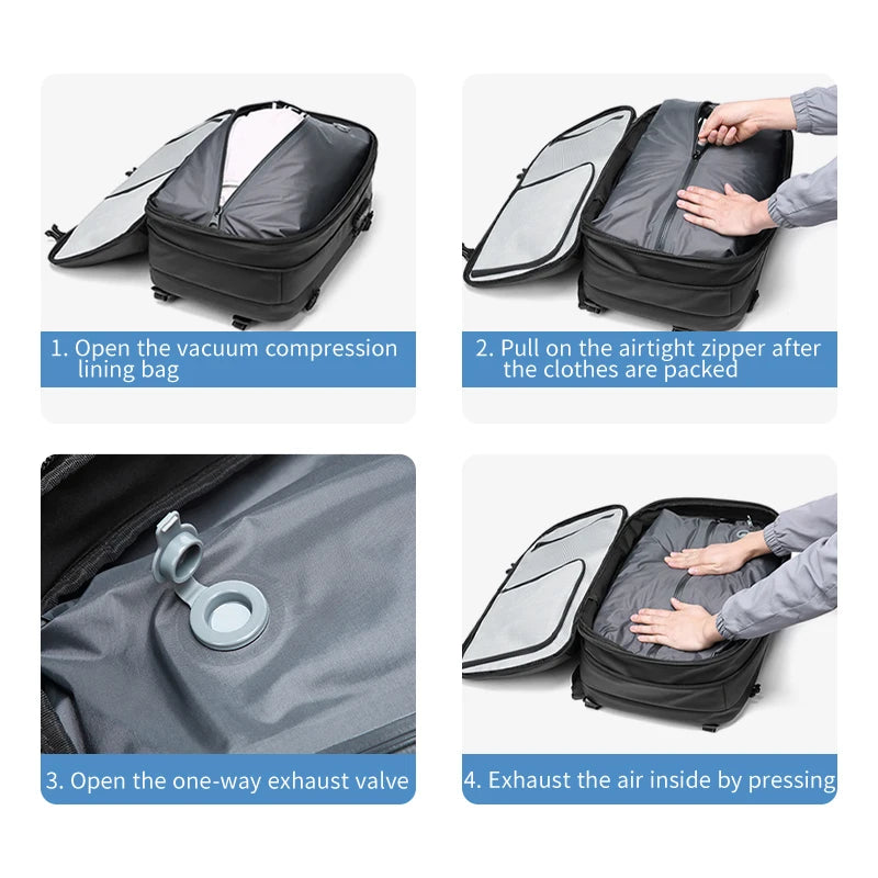 Expandable Vacuum Compression Travel Backpack