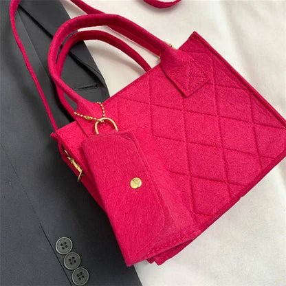 Felt Tote, Crossbody Bag & Wallet Set for Everyday Use