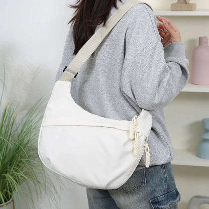 Large Capacity Half Moon Crossbody Shoulder Bag