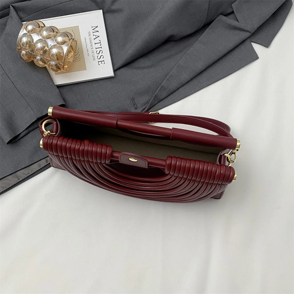 Luxury Ruched Evening Clutch Crossbody Bag