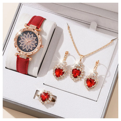 Crystal Bling Watch & Jewelry Gift Set for Women