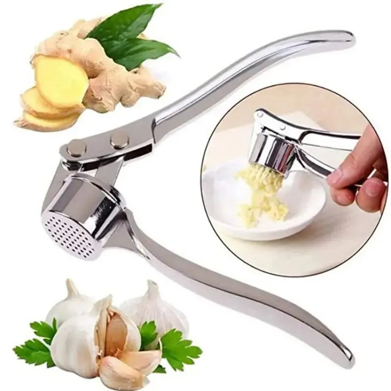 Heavy-Duty Zinc Alloy Garlic Press