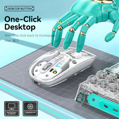 Transparent Wireless Rechargeable Mouse