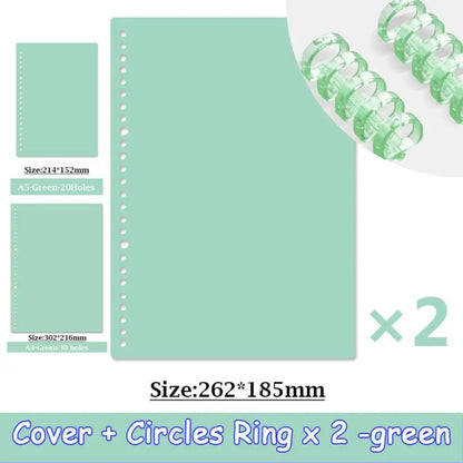 Colourful A4 A5 B5 Loose Leaf Book Covers