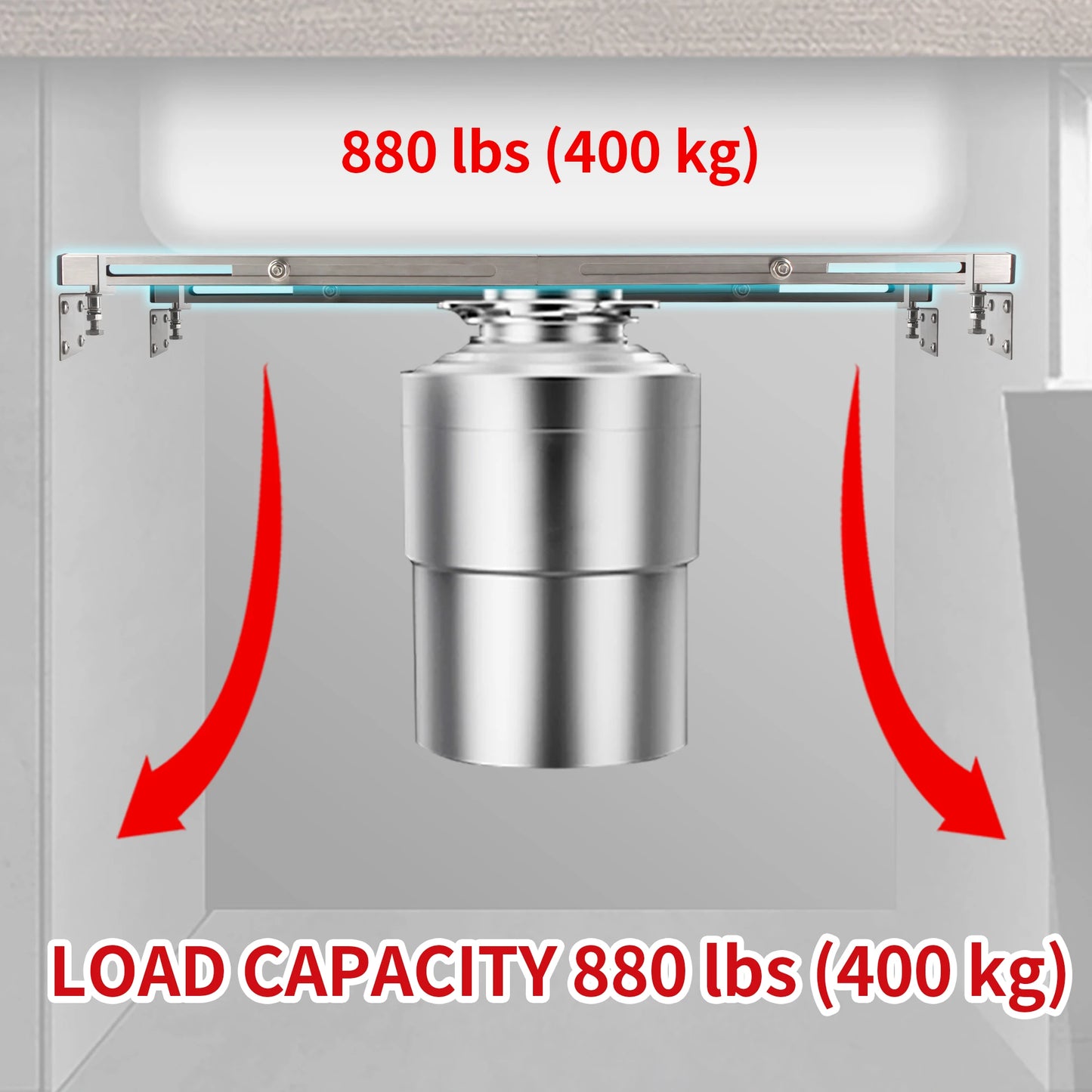 Adjustable Stainless Steel Undermount Sink Support Bar (1 Piece)