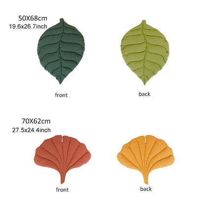 Leaf-Shaped Cotton Pet Bed Mat