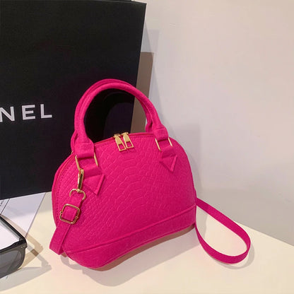 Mini Textured Satchel Crossbody Bag