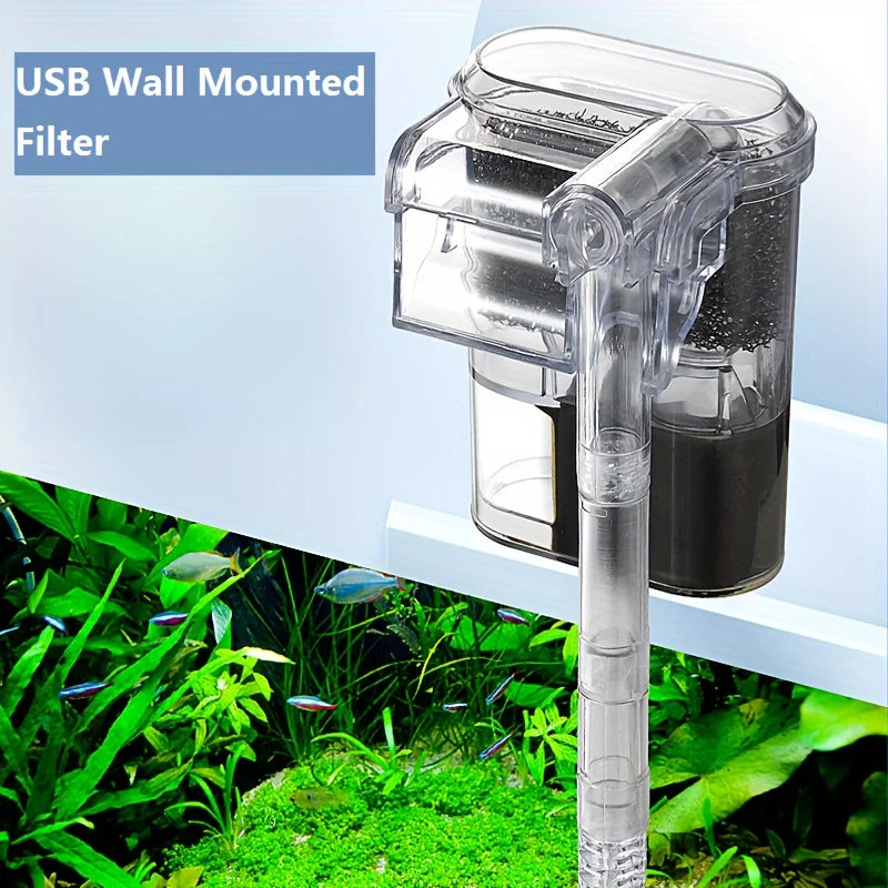 USB Hang-On-Back Aquarium Waterfall Filter