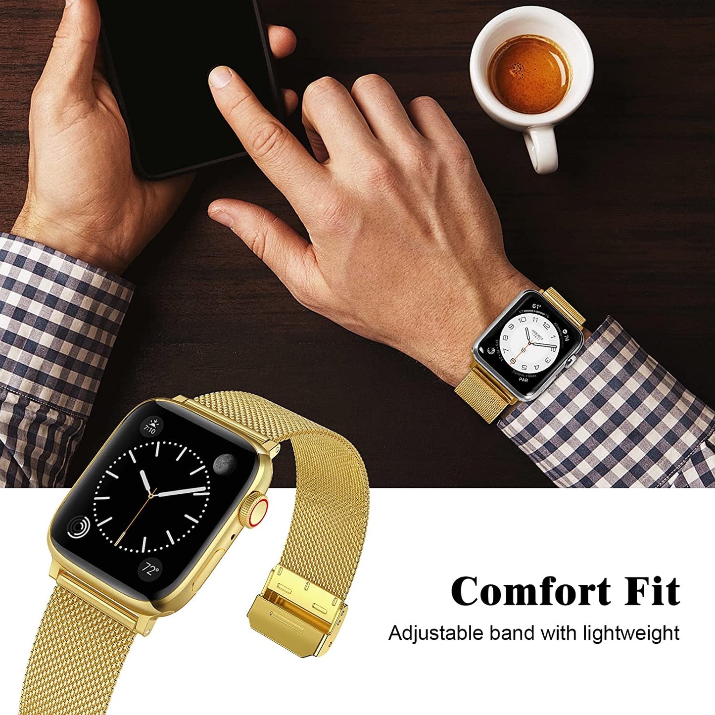 Stainless Steel Women Men Bracelet Band Strap for iWatch