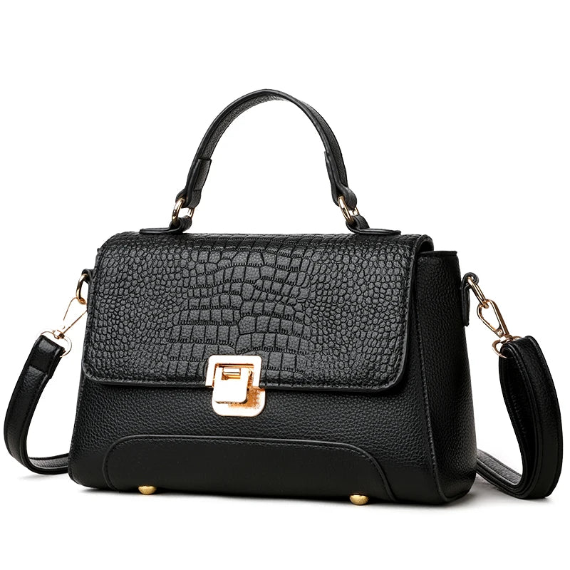 Large Capacity Leather Crossbody Handbag for Women