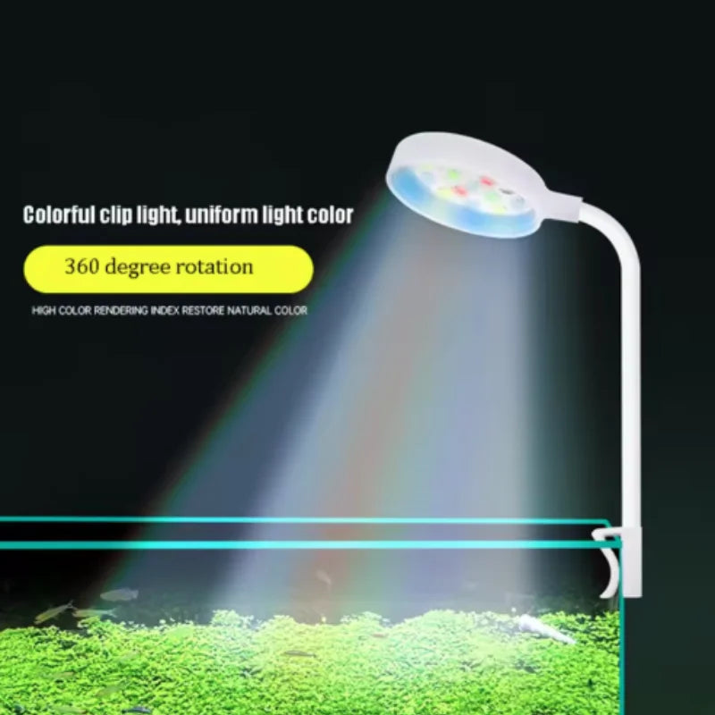 LED Clip-On Aquarium Light with 360° Adjustable USB Power