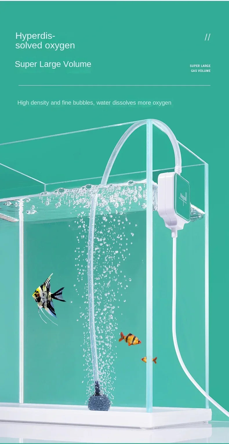 Ultra-Quiet Mini Aquarium Oxygen Air Pump