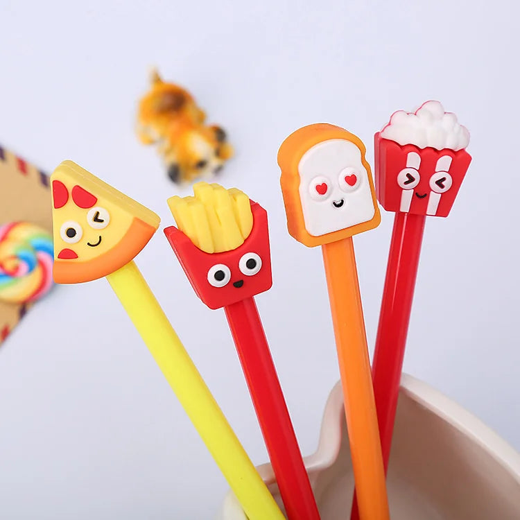 4PCS Kawaii Fast Food Gel Pen Set