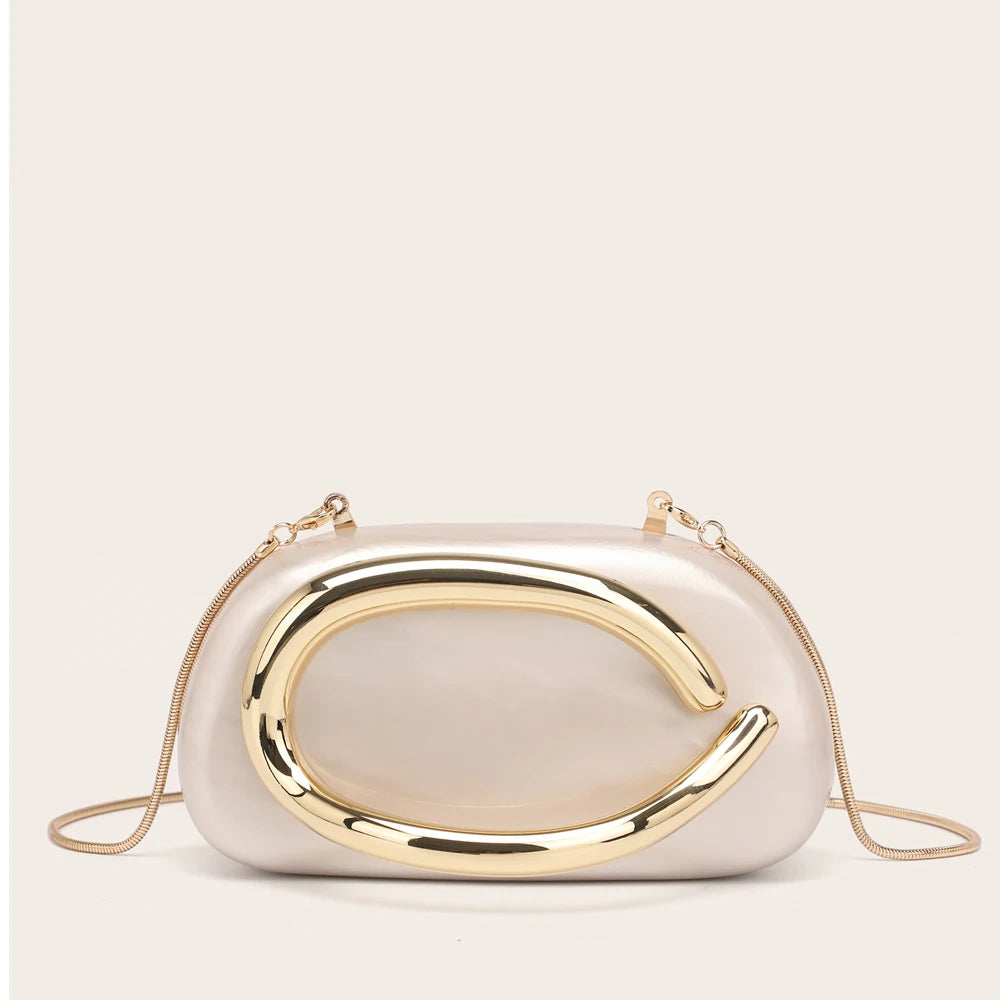 Luxury Metallic Evening Clutch Bag