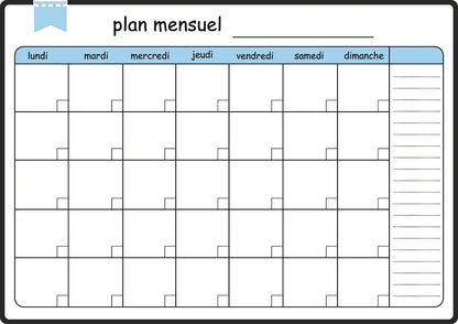 Magnetic Weekly & Monthly Dry Erase Fridge Planner