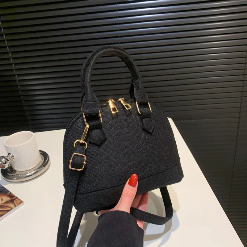 Mini Textured Satchel Crossbody Bag
