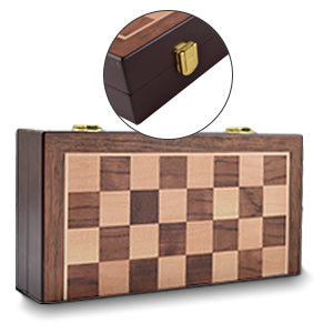 Deluxe Folding Wooden Chess Set