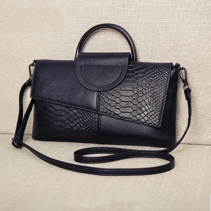 Soft PU Leather Flap Handbag