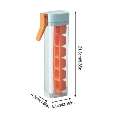 One-Press Silicone Ice Cube Maker with Storage Box